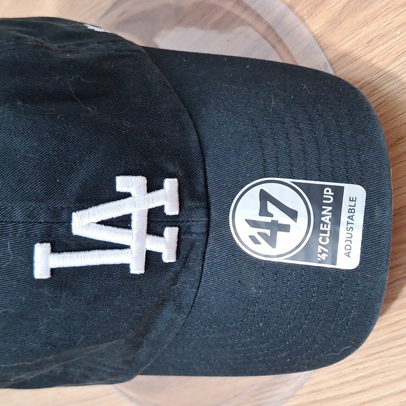 47 Black LA Dodgers Baseball Cap HAT 47 Cleanup Adjustable Womens NEW - Picture 2 of 8